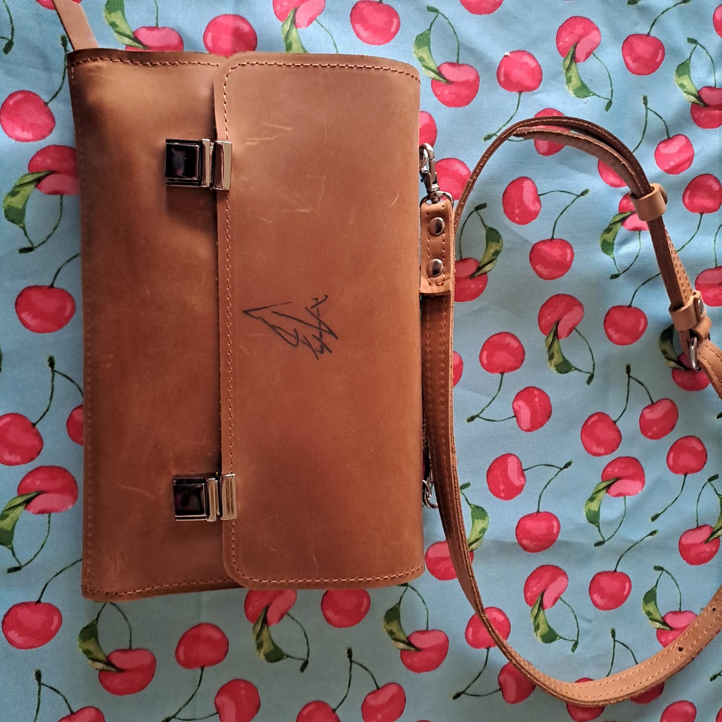 Customer photo review of Notebook Cover with Shoulder Strap