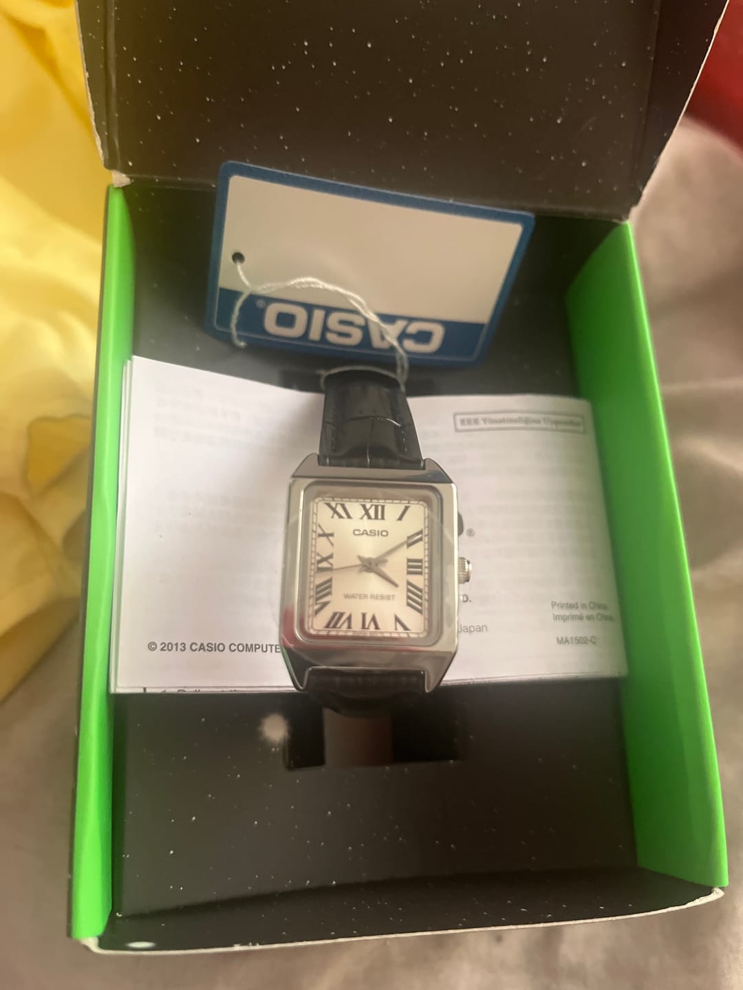 Customer photo review of Reloj Casio Tank Análogo LTP-V007L-7B1UDF Cuero Dial Plateado