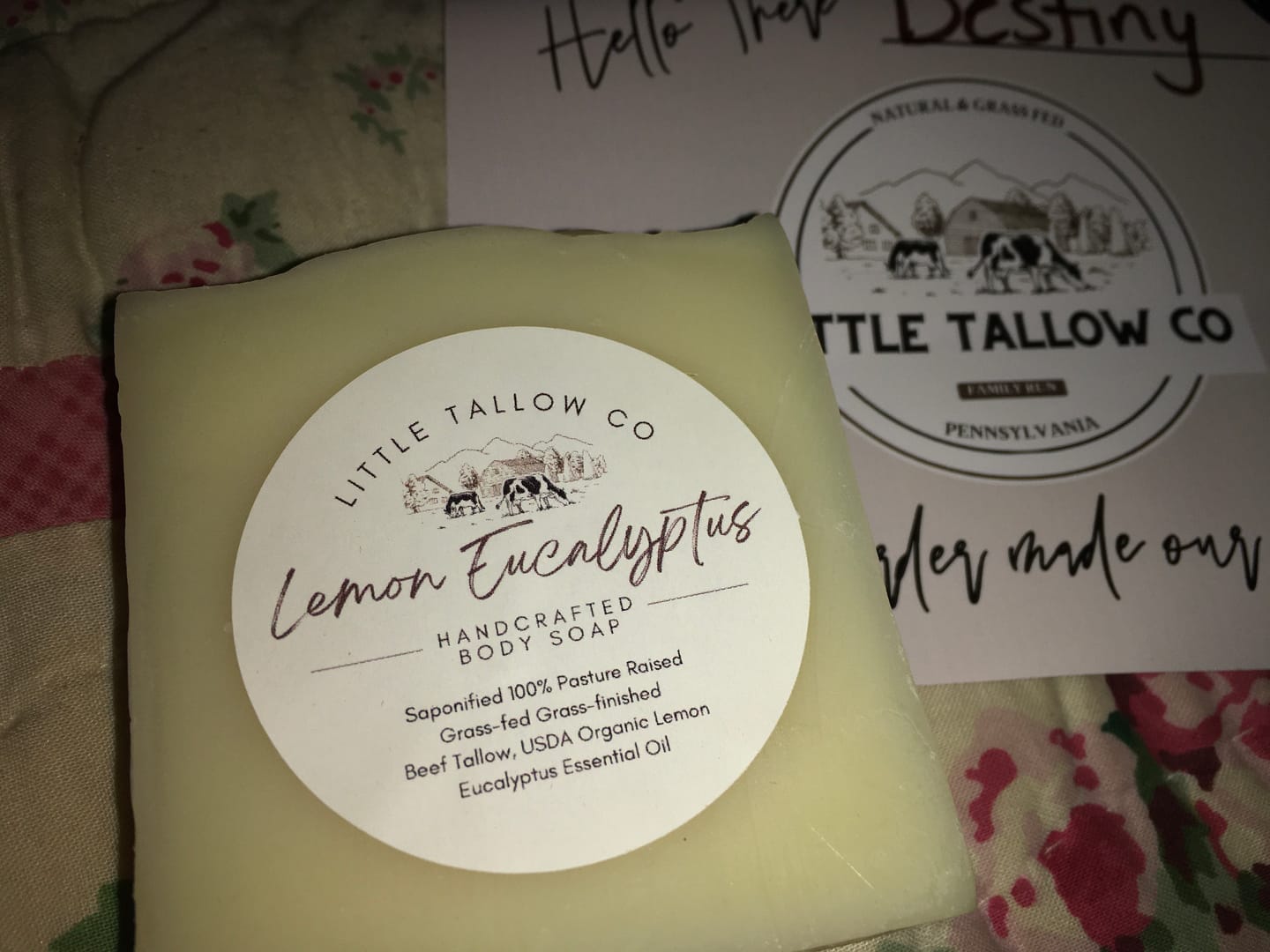 Customer photo review of Handmade Tallow Soap