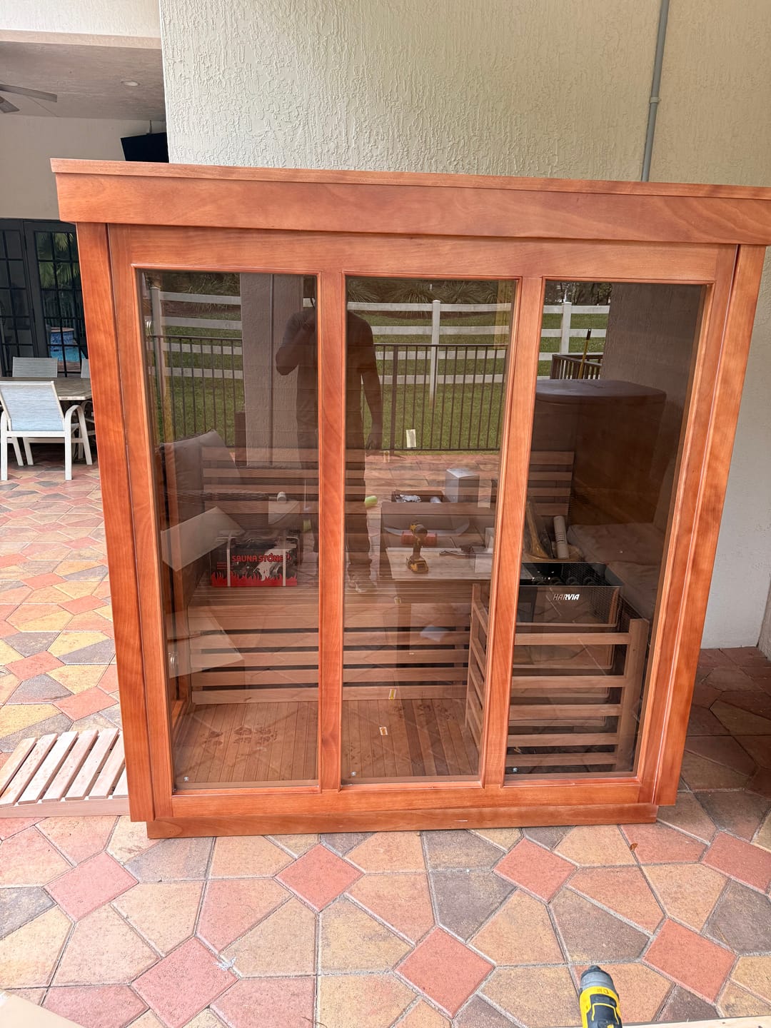 Customer photo review of Smartmak® Modern Box Outdoor Sauna - Box 1