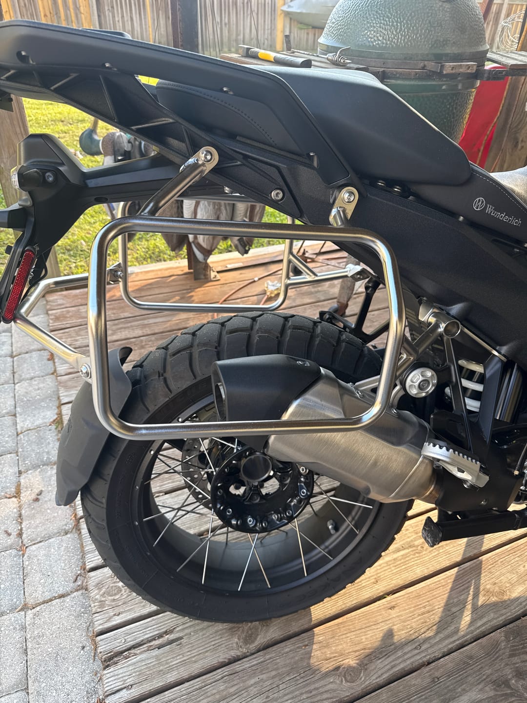 Customer photo review of MotoRacks – Motorcycle Luggage Pannier Racks