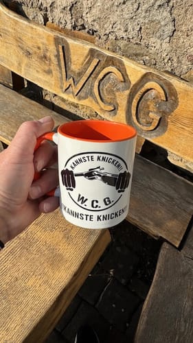 Customer photo review of TassenExpress - Becher Keramik Tasse mit Logo bedruckt 325ml Firmenlogo