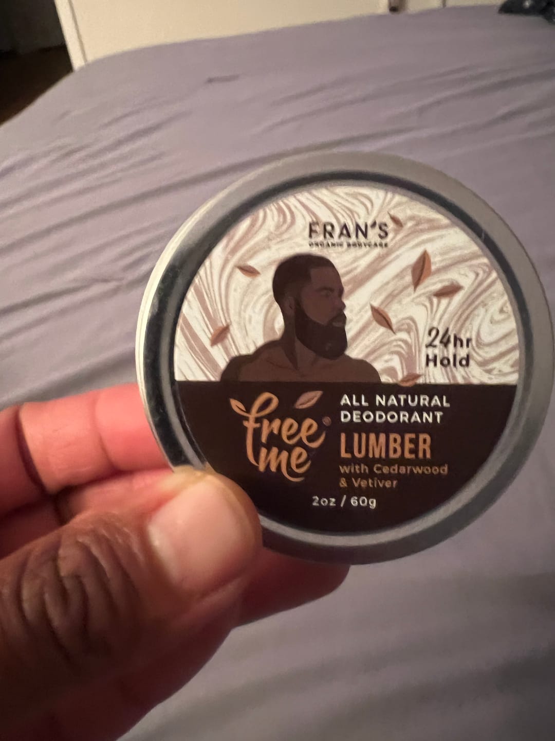 Customer photo review of FreeMe Deodorant Lumber with Cedarwood & Vetiver