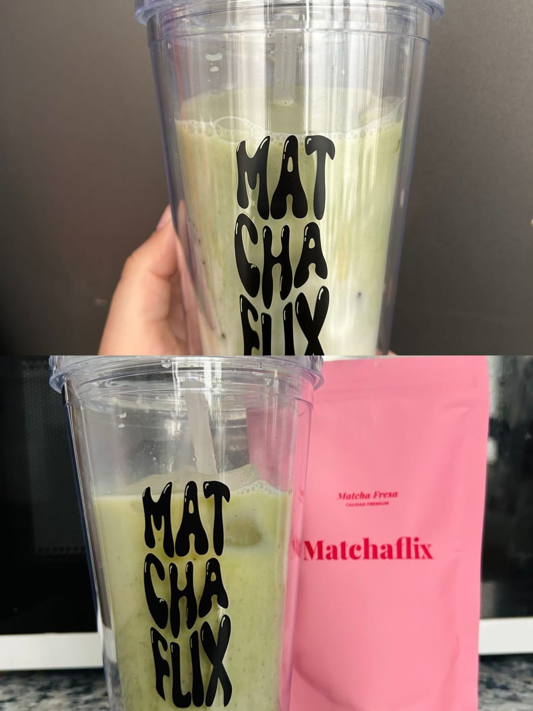 Customer photo review of Té Matcha Premium Fresa