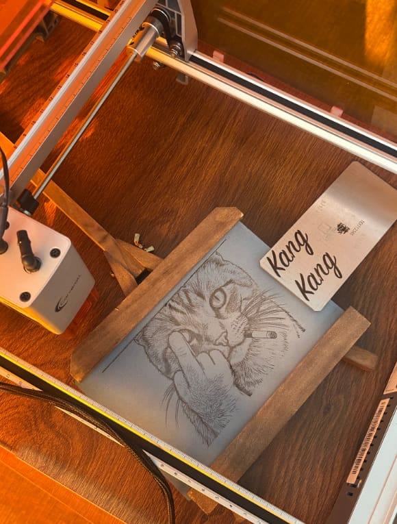 Customer photo review of Carverall K15 Pro Mini Portable Laser Engraver | 300*200mm
