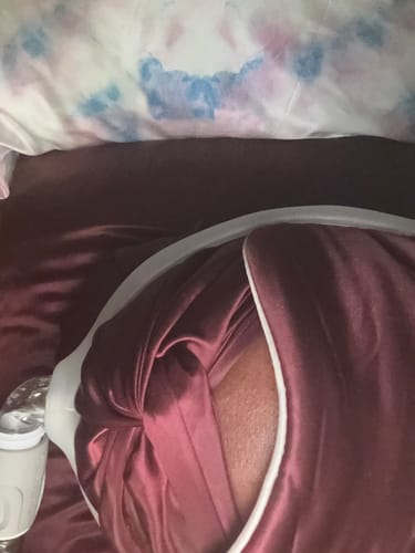 Customer photo review of Atelier Medica Organic Silk Sleep Mask