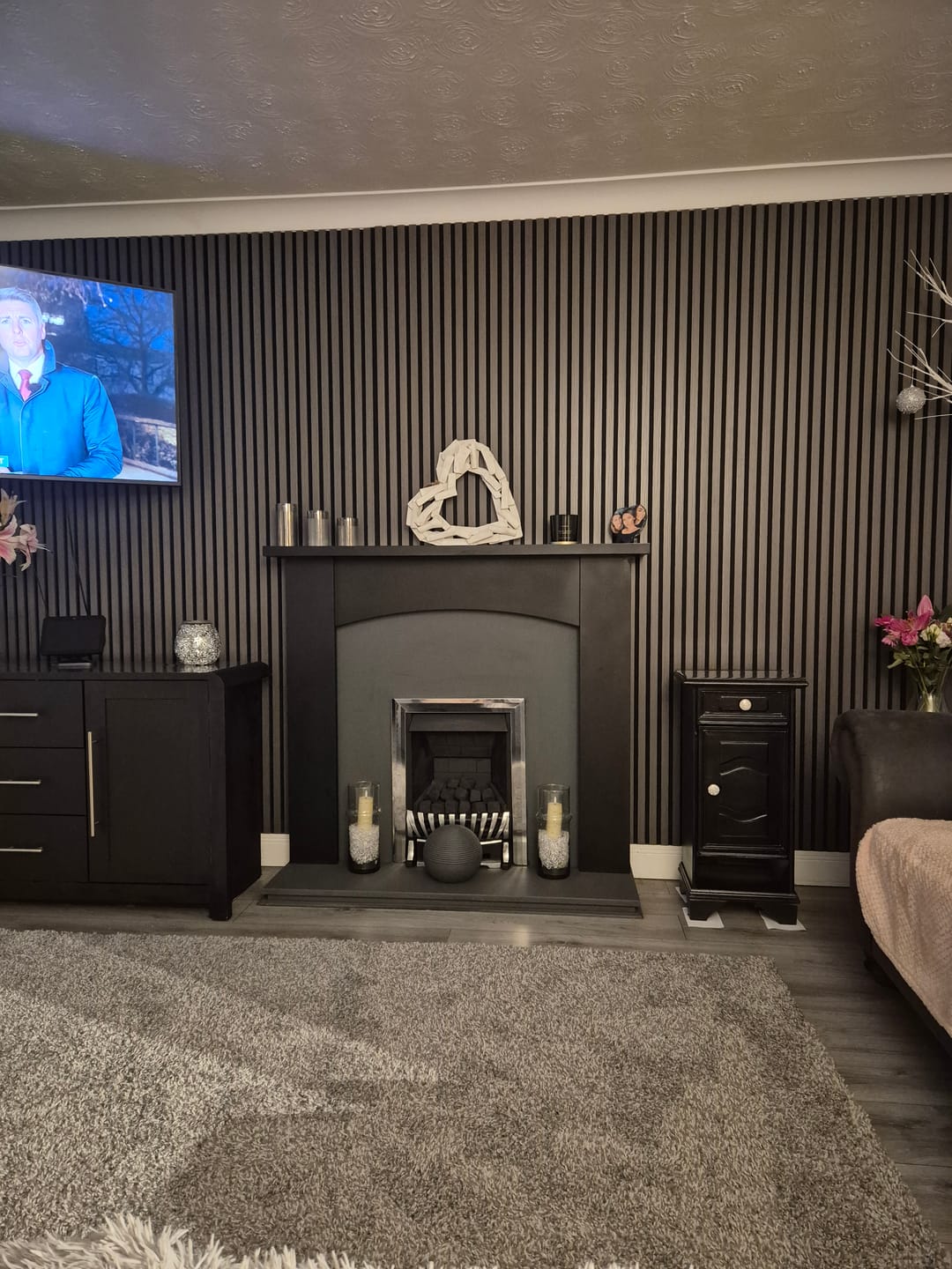 Customer photo review of Premium Acoustic Wall Panels - Dark Grey