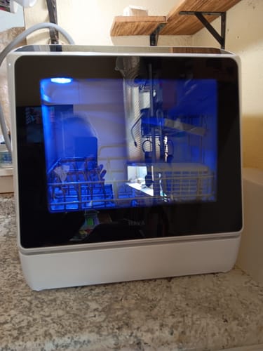 Customer photo review of R01 Compact Countertop Dishwasher