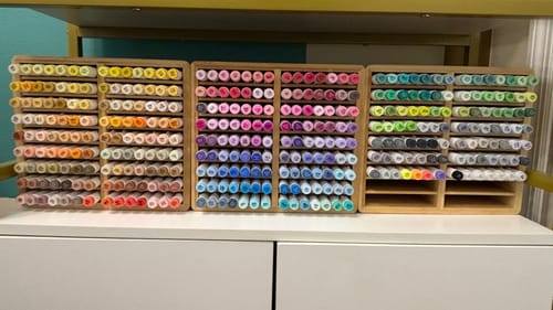 Customer photo review of Ohuhu Honolulu 320 Colors Dual Tips Alcohol Art Markers (New Version)