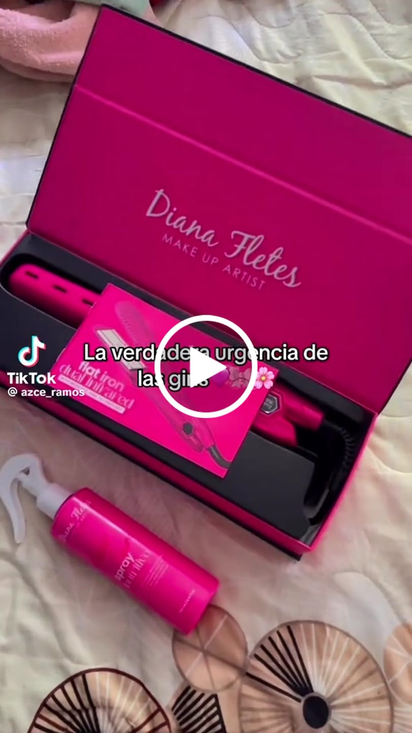 Customer video review of Plancha 2 en 1 Diana Fletes Para Cabello Húmedo y Seco.