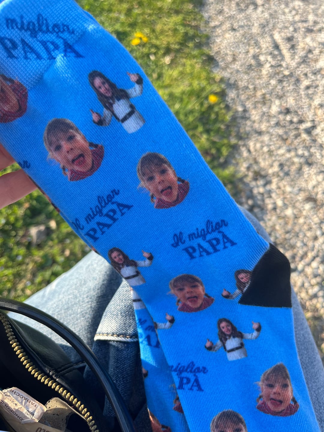 Customer photo review of Il miglior Papà - Calzini personalizzati per genitori