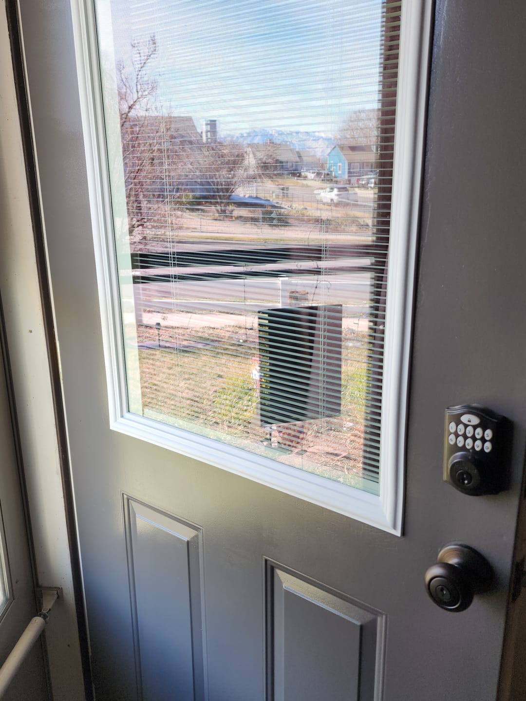 Customer photo review of Raise & Lower Blinds Glass and Frame Kit (Half Lite)