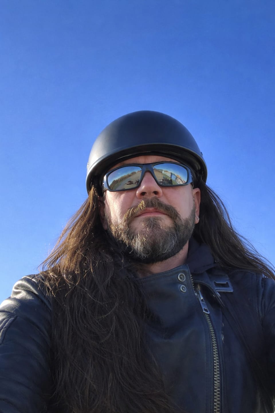 Customer photo review of Lightweight SOA Style DOT Beanie Helmet / Matte Black
