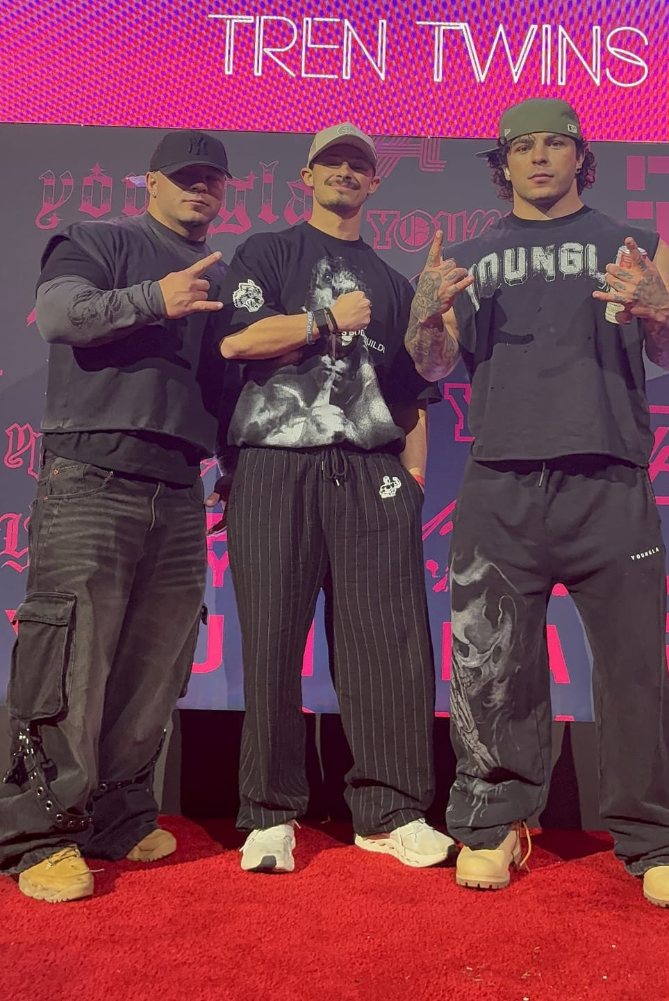 Customer photo review of TITAN PINSTRIPE JOGGERS