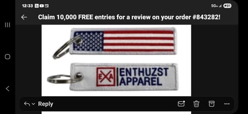 Customer photo review of FREEDOM KEY TAG