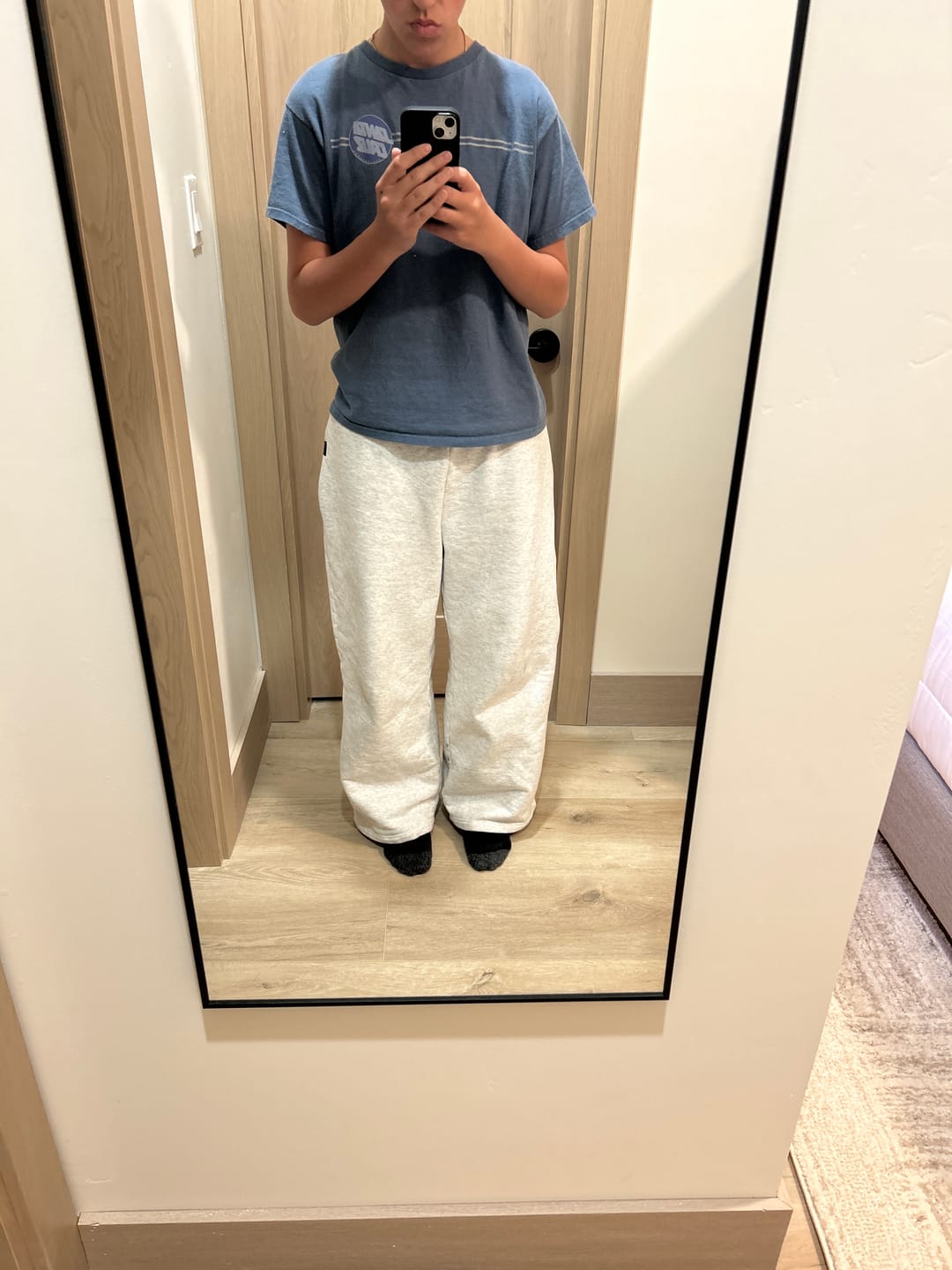 Customer photo review of Cloud Grey Baggy Sweatpants