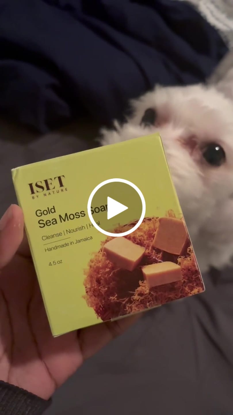 Customer video review of Gold Sea Moss Soap with Organic Jamaican Turmeric Root