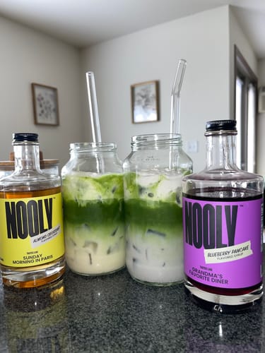 Customer photo review of Blueberry Coffee Syrup