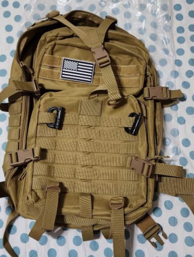 Customer photo review of Falour Elite Outdoor Tactical Assault Backpack – Durable Hiking & Travel Pack