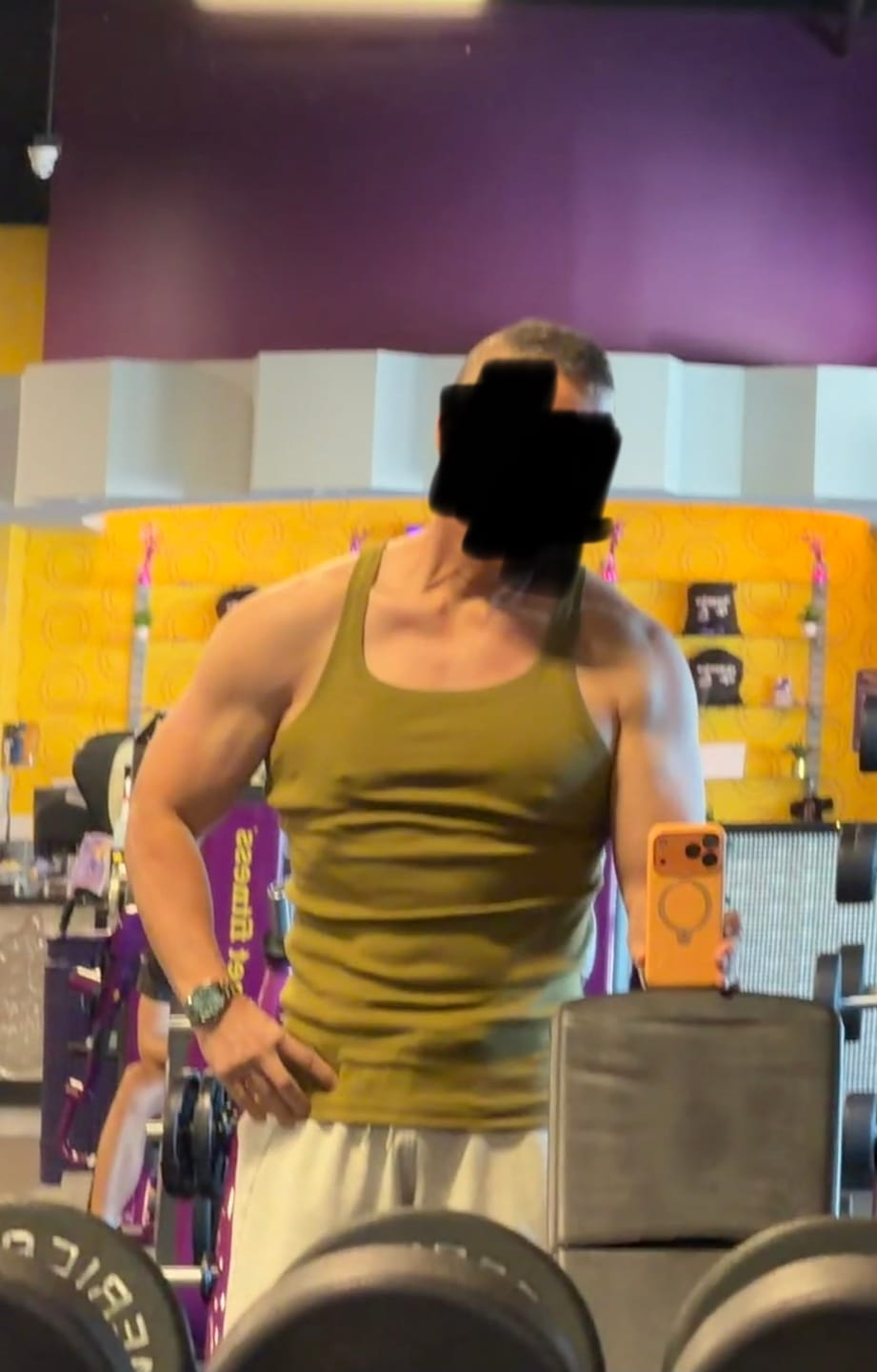 Customer photo review of Military Cotton Tank Top - Olive