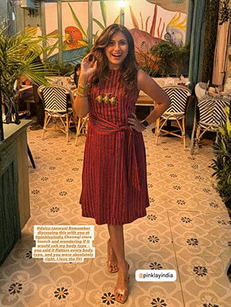Customer photo review of Ahalya Sleeveless Midi Dress