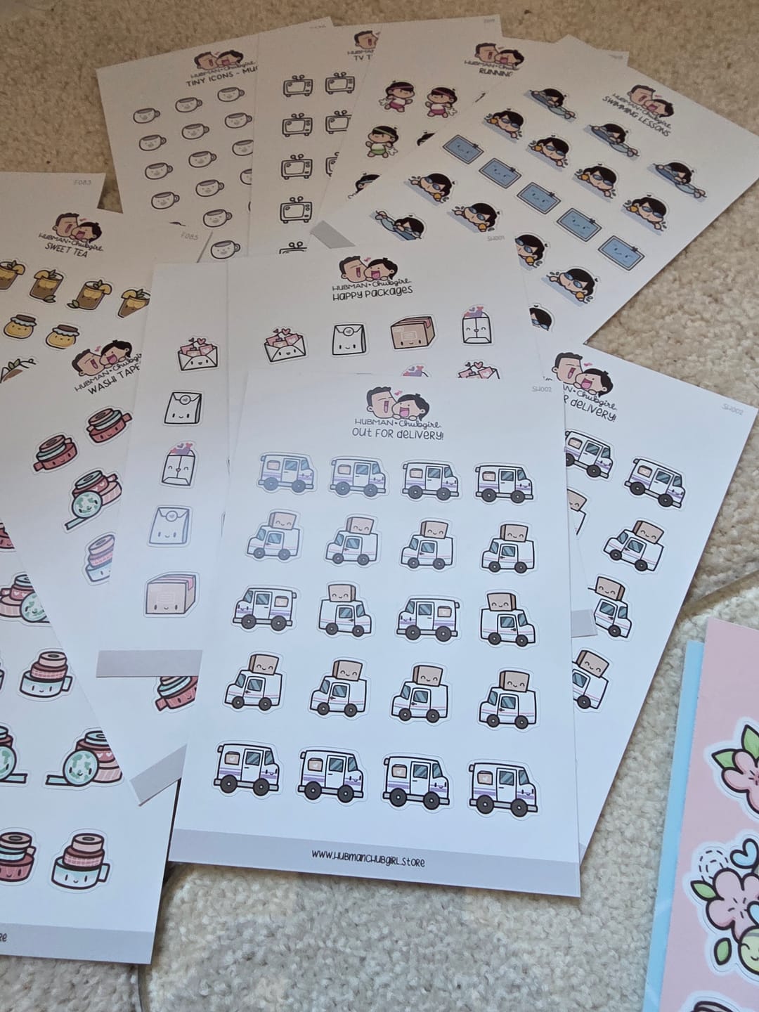 Customer photo review of Out for Delivery! Planner Stickers