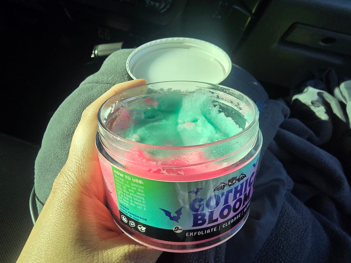 Customer photo review of Gothic Bloom Cream Scrub