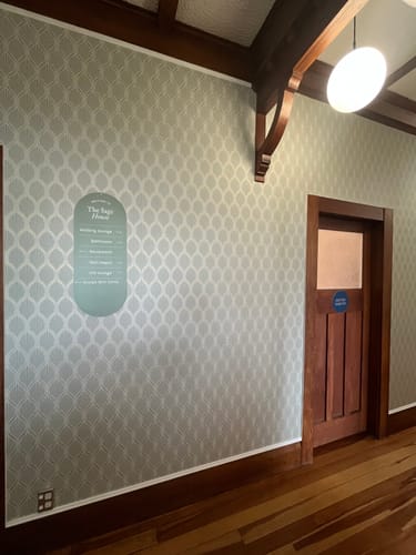 Customer photo review of Lilly Geometric Wallpaper - Green