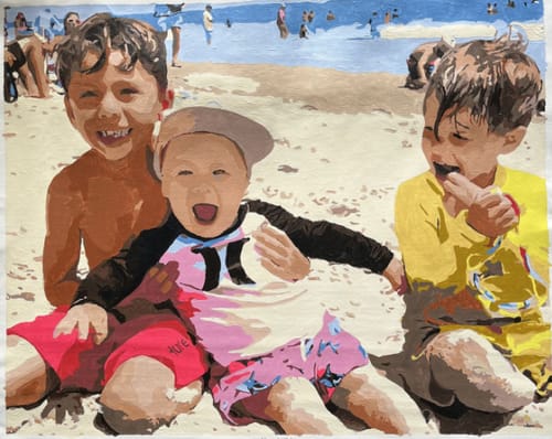 Customer photo review of Custom Paint By Numbers - Personalized Portraits Art