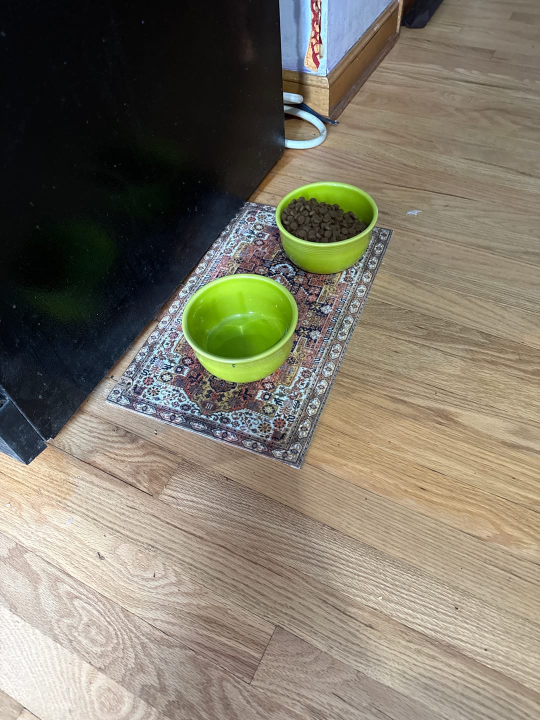 Customer photo review of Dog Bowl Mat, Nonslip, Machine Washable - Ophelia