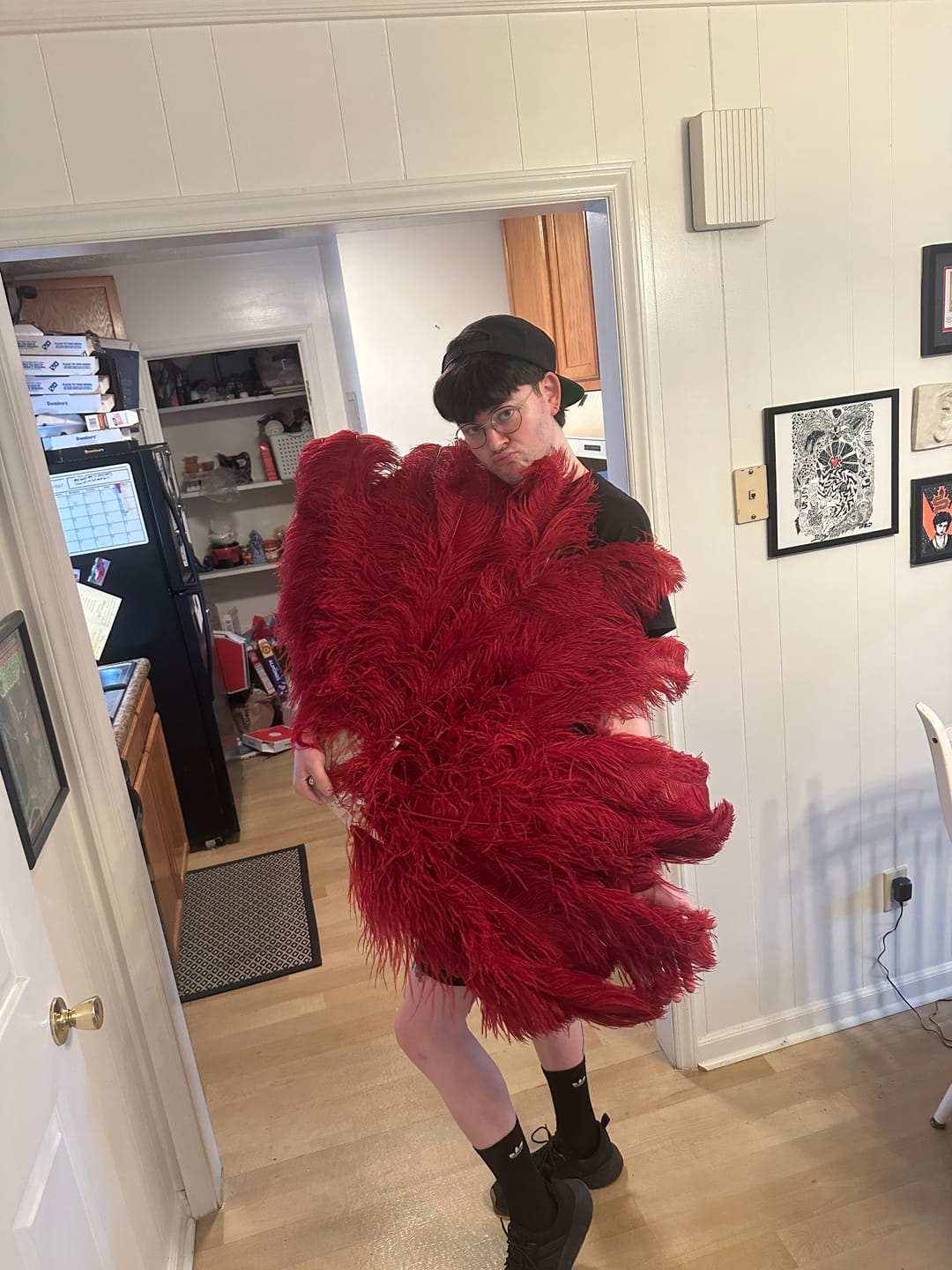 Customer photo review of Fancy Burlesque Fan - Double Layer