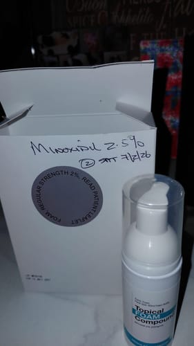 Customer photo review of Minoxidil 5% FOAM, 3x60ml pack