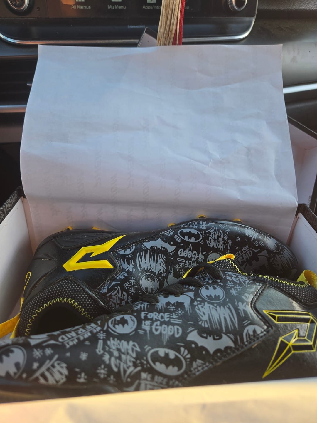 Customer photo review of Batman Football Cleats - Quantum Speed by Phenom Elite
