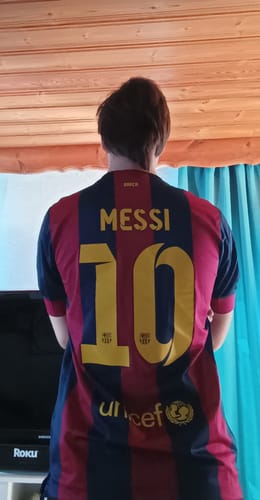 Customer photo review of Lionel Messi Barcelona 2015 Final Berlin Champions League Jersey Trikot