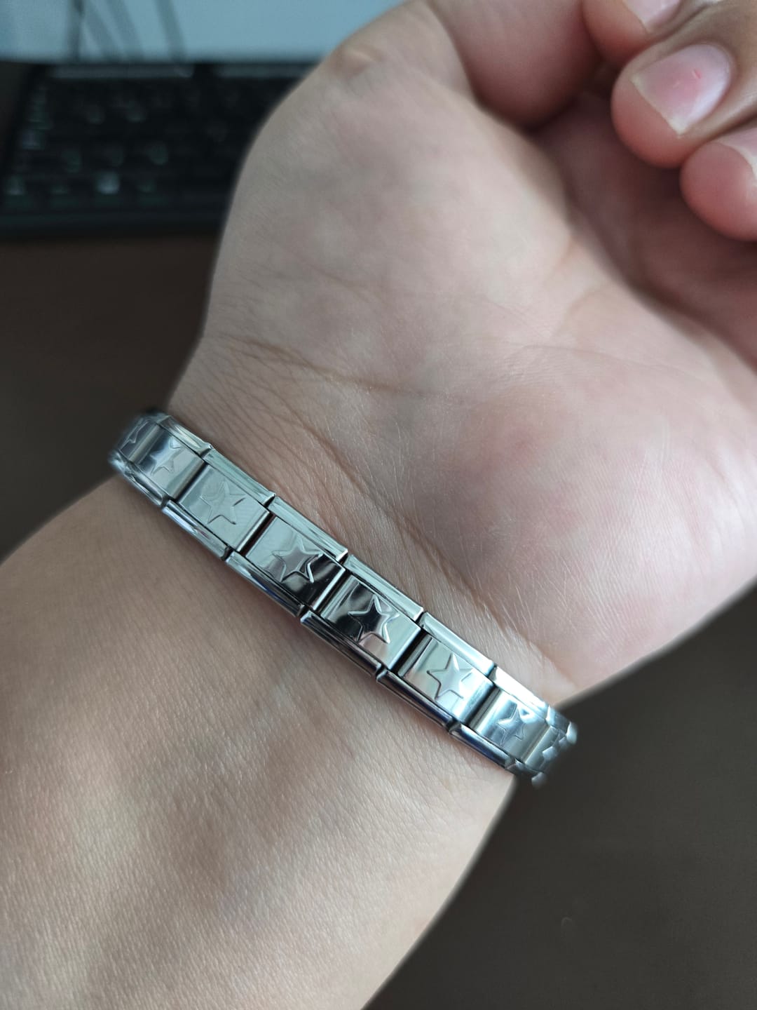 Customer photo review of Pulsera Estrellas Italiana para Charms
