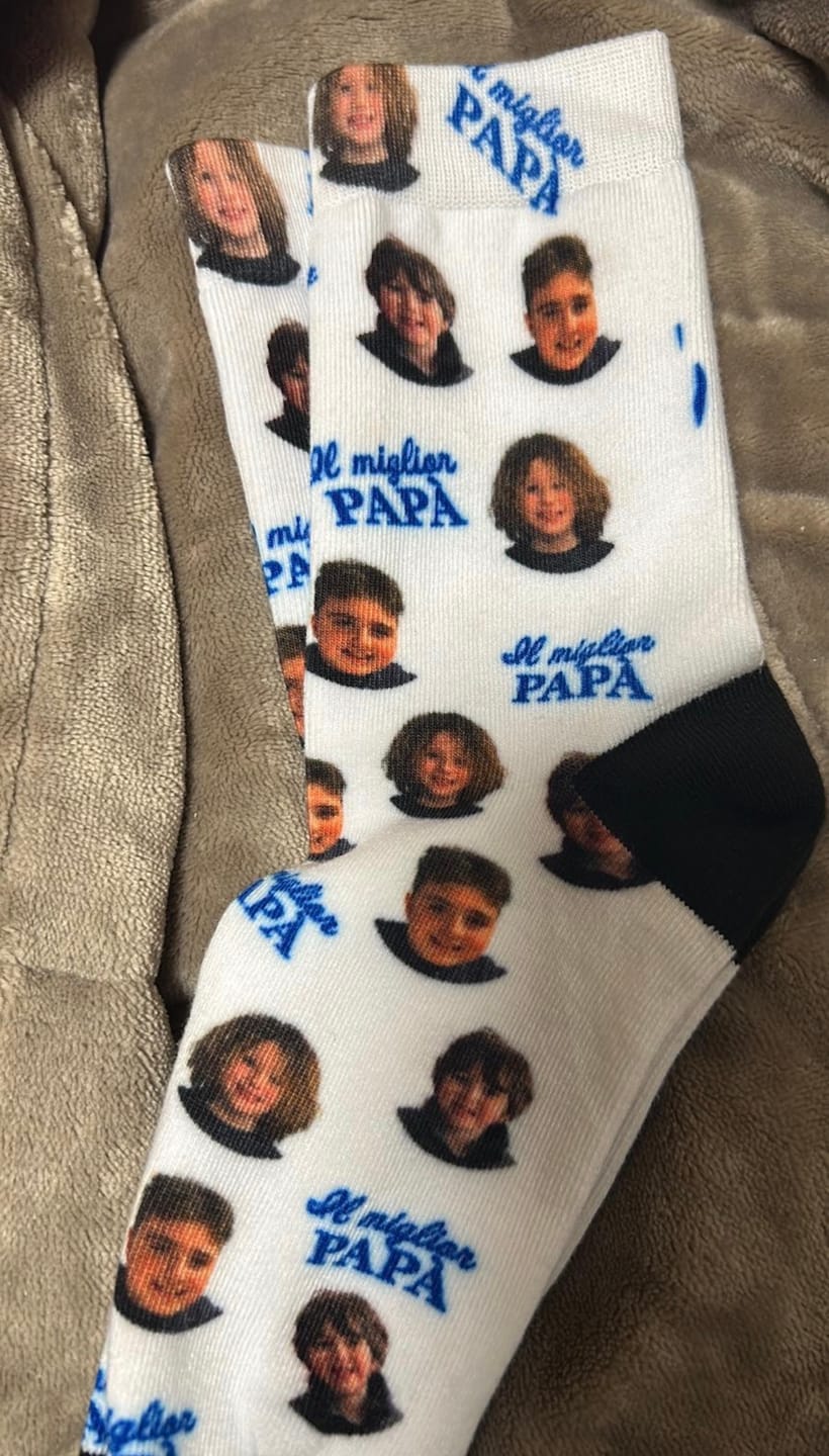 Customer photo review of Il miglior Papà - Calzini personalizzati per genitori
