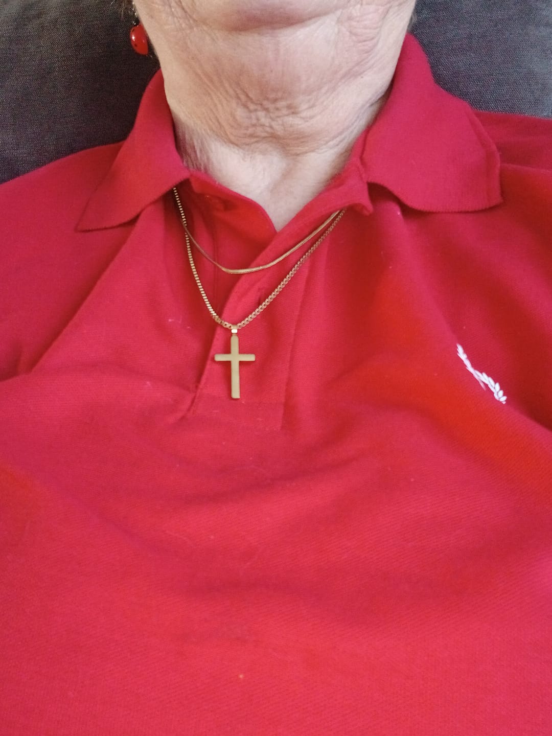 Customer photo review of Classic Cross Necklace Duo