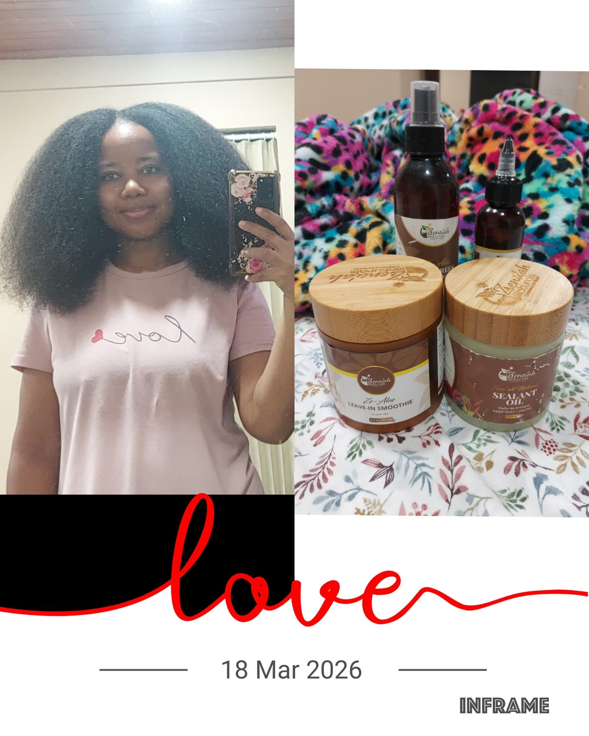Customer photo review of Infused Ze Oil – Herbal Nourishing Scalp Blend