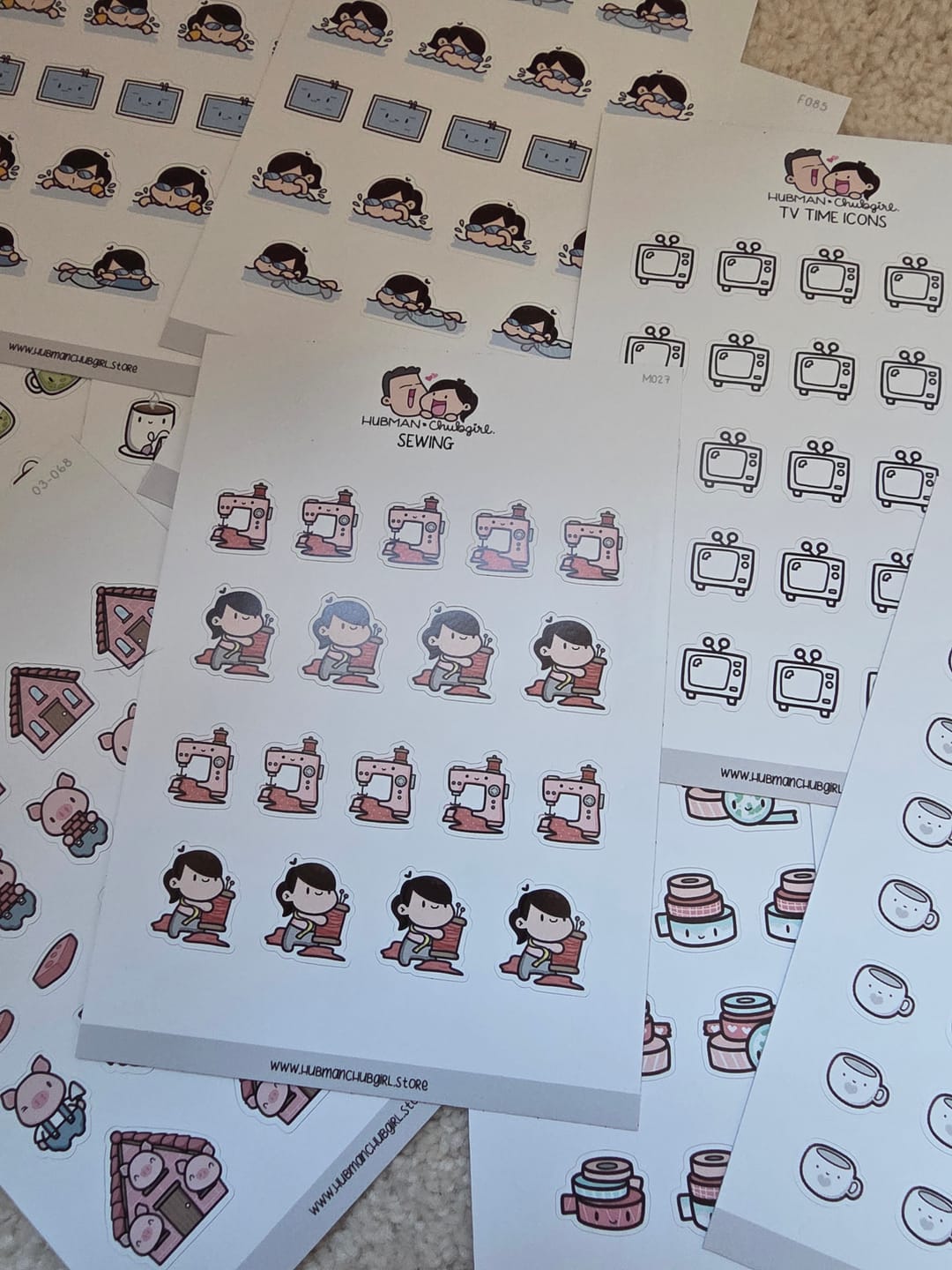 Customer photo review of Sewing Planner Stickers