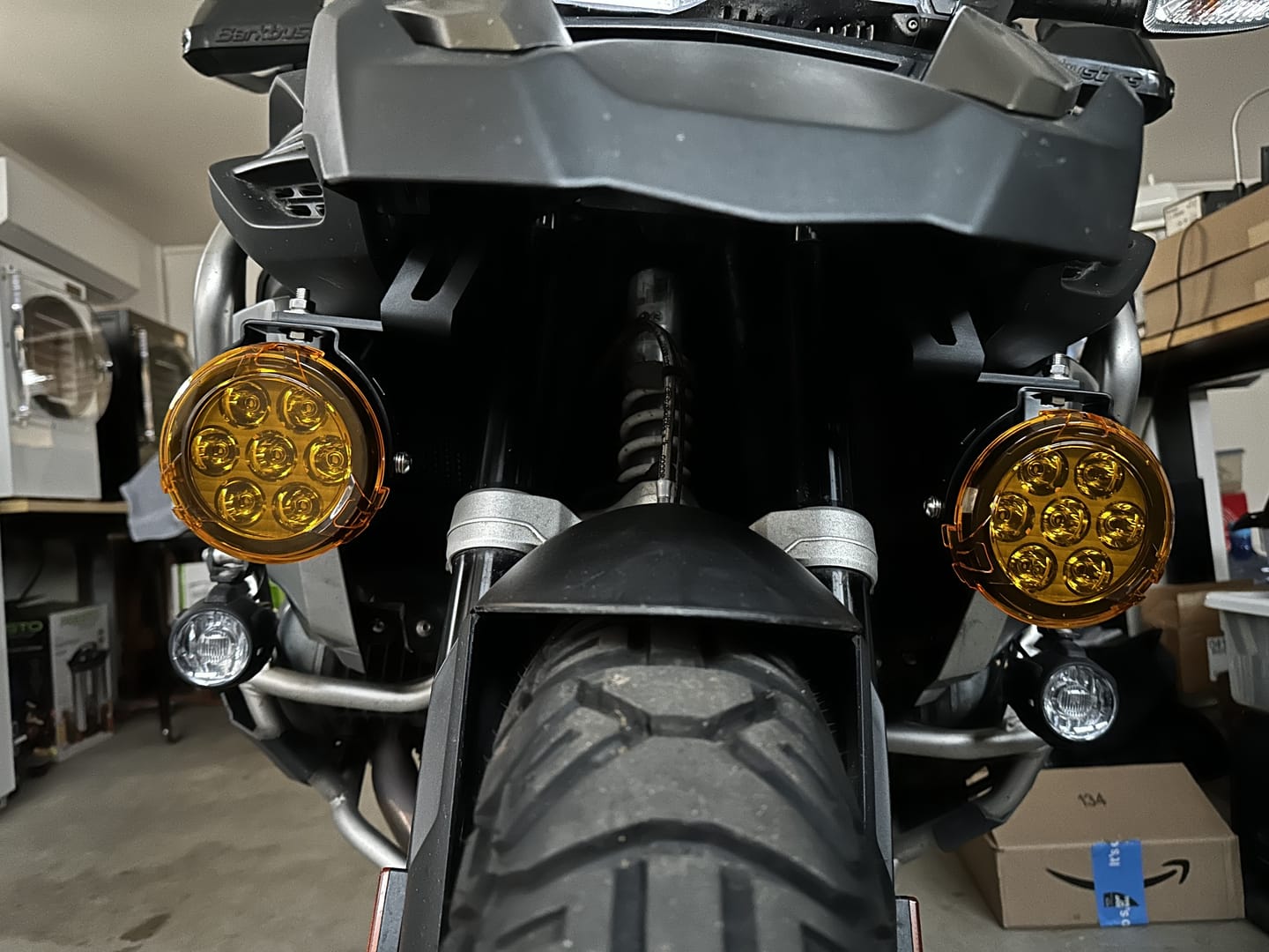 Customer photo review of Under Nose Mount for Motorcycle Lights