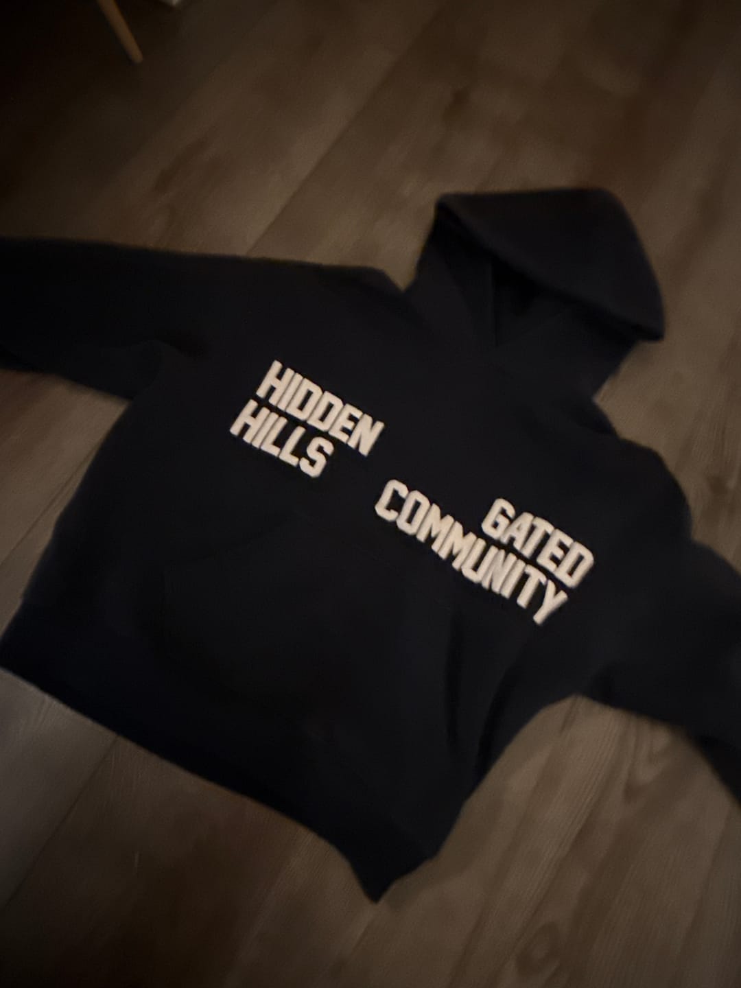 Customer photo review of GATED COMMUNITY HOODIE NAVY