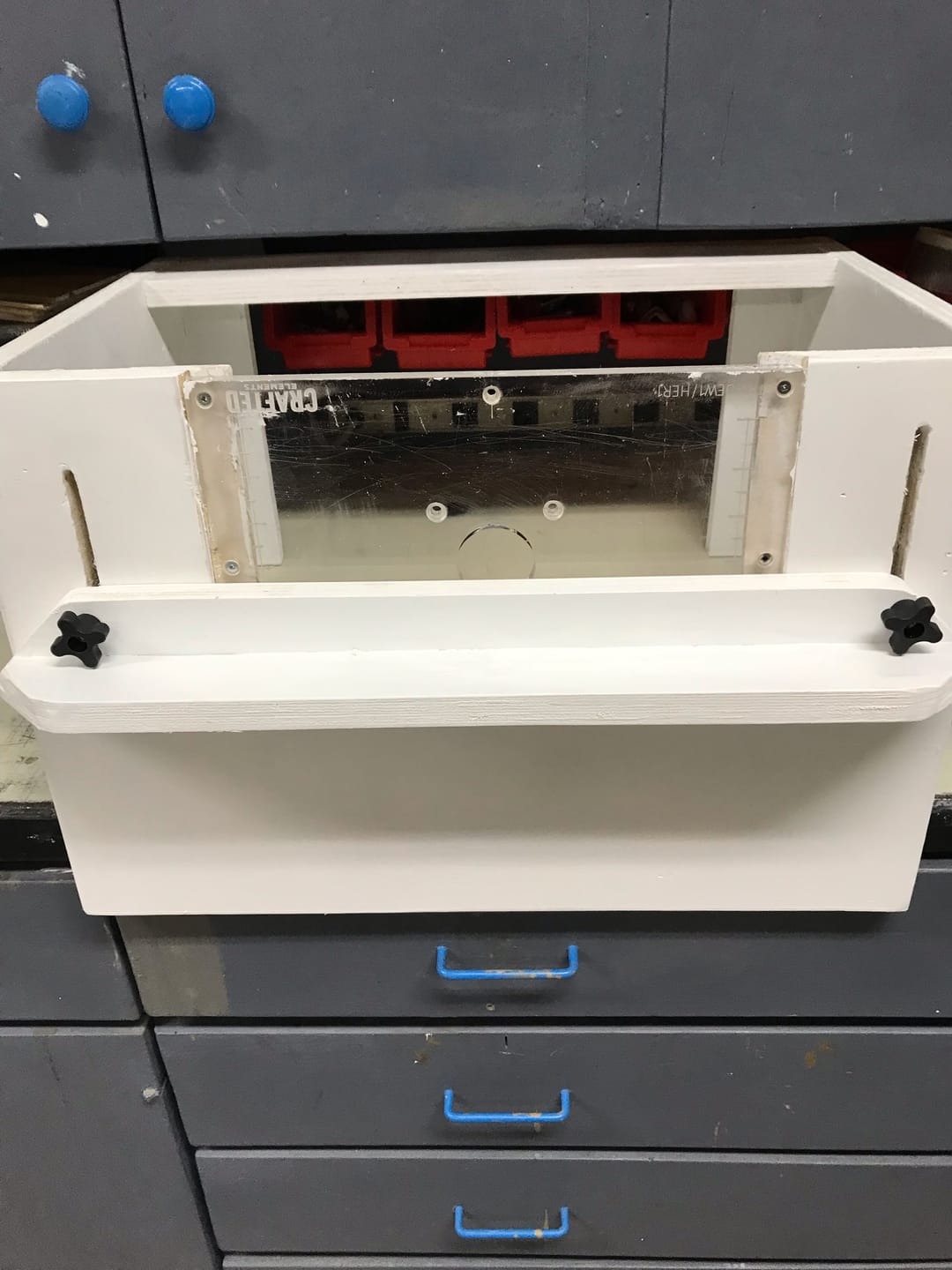 Customer photo review of Dewalt (DWP611/DCW600B) Palm/Trim Router Table Plate