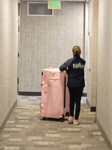 Customer photo review of Glam'r Gear Mobile Changing Station™ Dance Duffel Bag with Built-In uHide® Rack