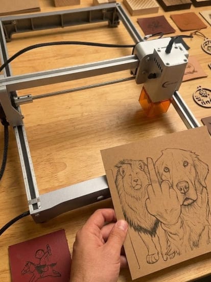 Customer photo review of Carverall K15 Pro Mini Portable Laser Engraver | 300*200mm