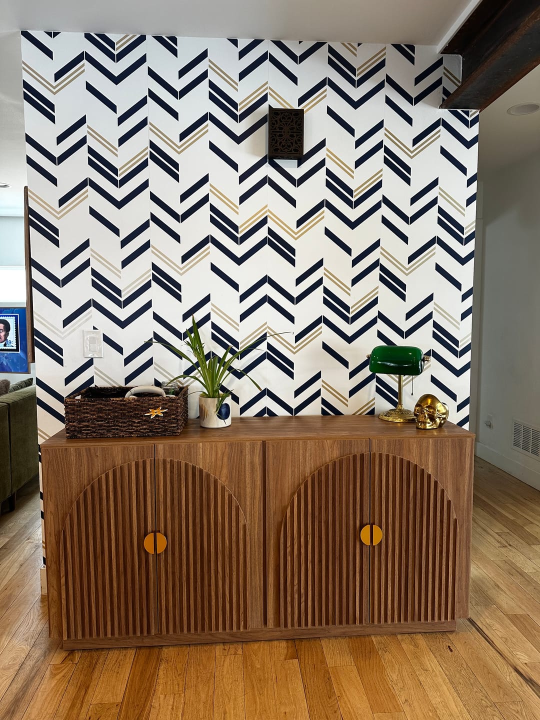 Customer photo review of 65" Arched Modern Fluted Sideboard Buffet Cabinet