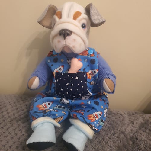 Customer photo review of Bulldog Puppy PDF Pattern  Approx 26cm Seated