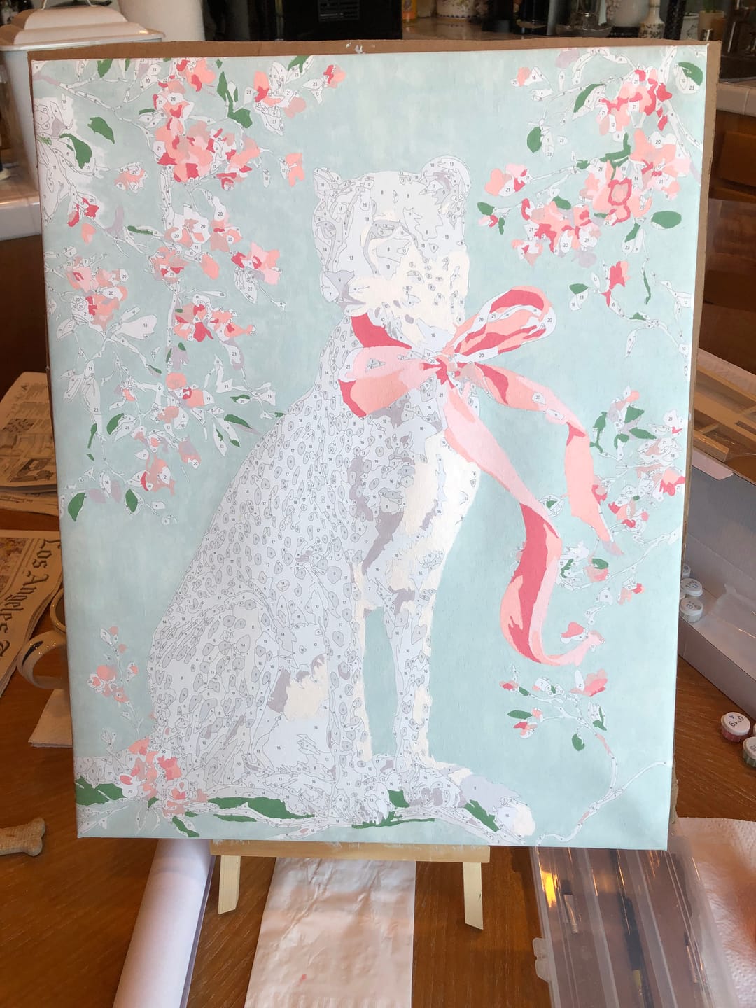 Customer photo review of The pink ribbon | Paint by Number