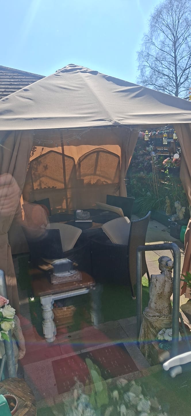 Customer photo review of Venice Gazebo Curtain Set