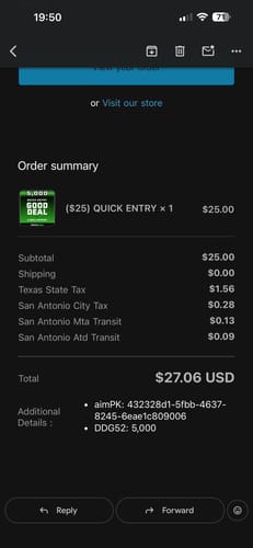 Customer photo review of ($25) QUICK ENTRY
