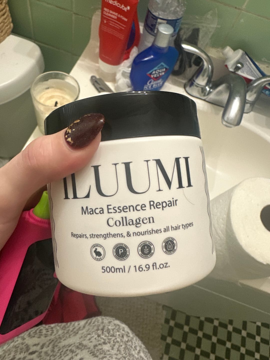 Customer photo review of Collagen Hair Mask